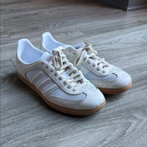 Adidas leather White and Tan Sneakers